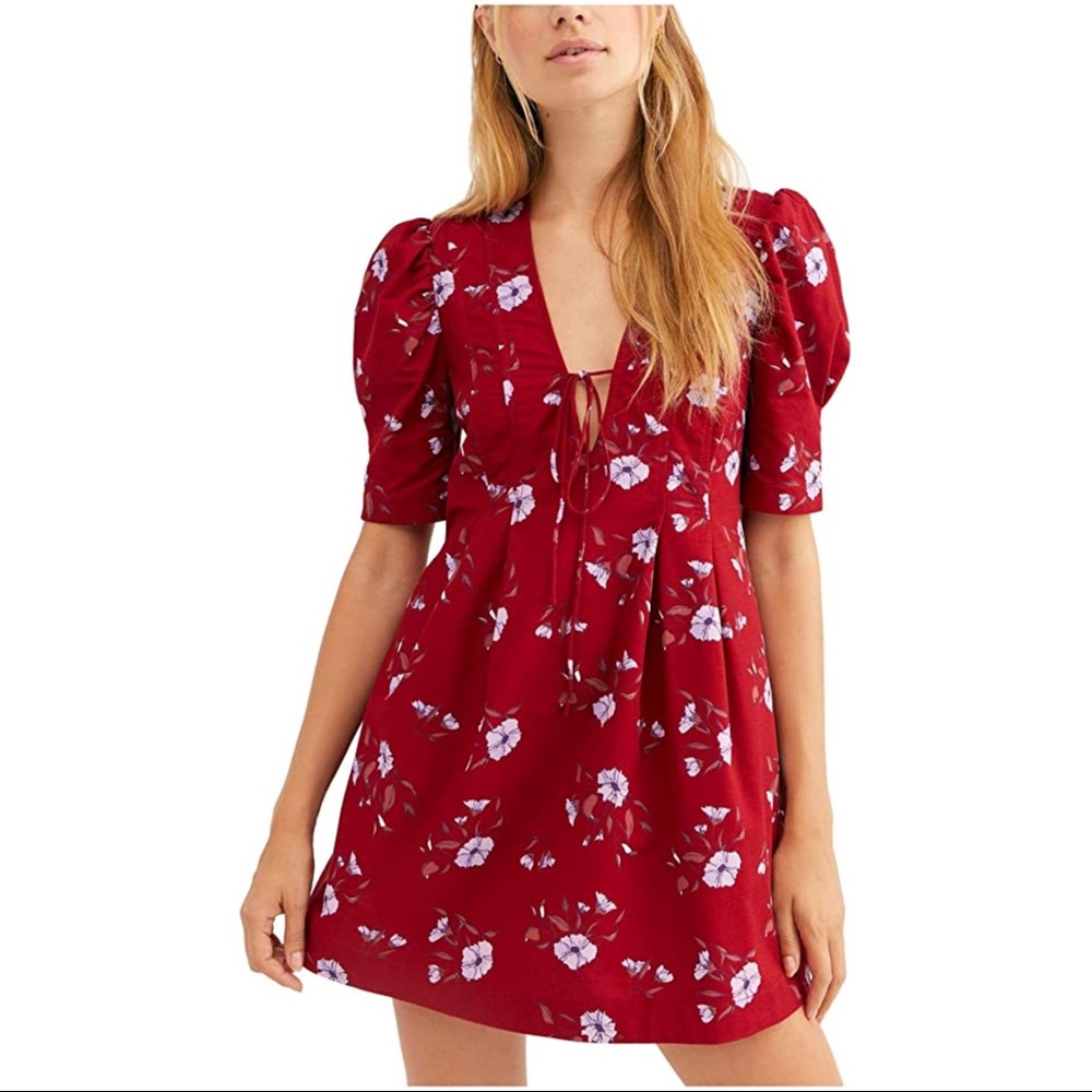Free People Adelle Printed Tunic Mini Dress